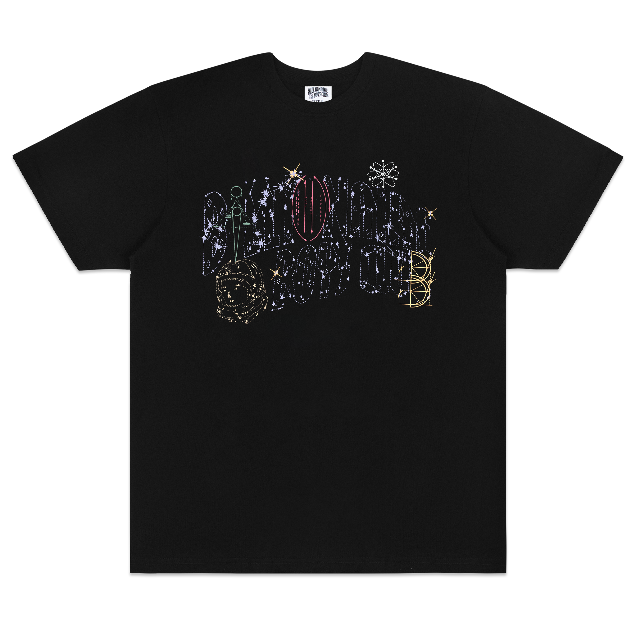 black shirt with white stars