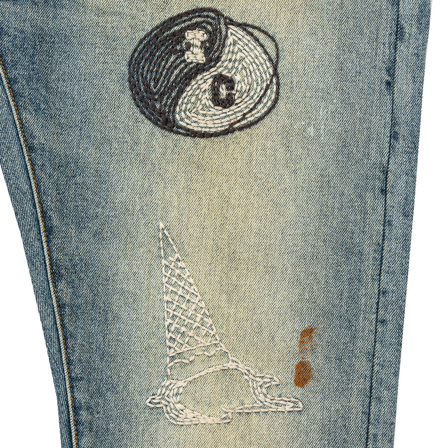 YIN AND YANG JEAN (CHOCOLATE FIT) - FADED