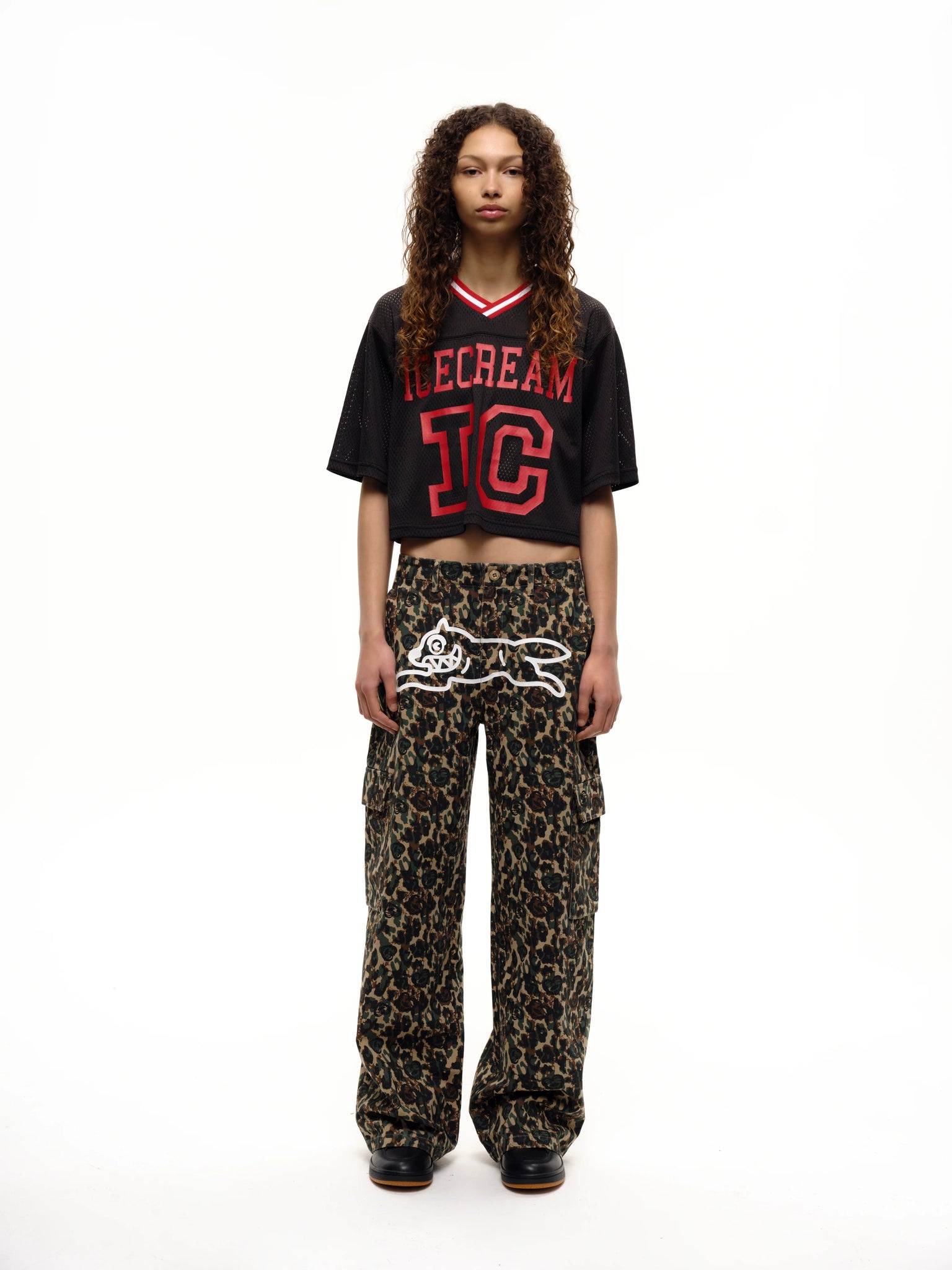 CROPPED FOOTBALL JERSEY - BLACK