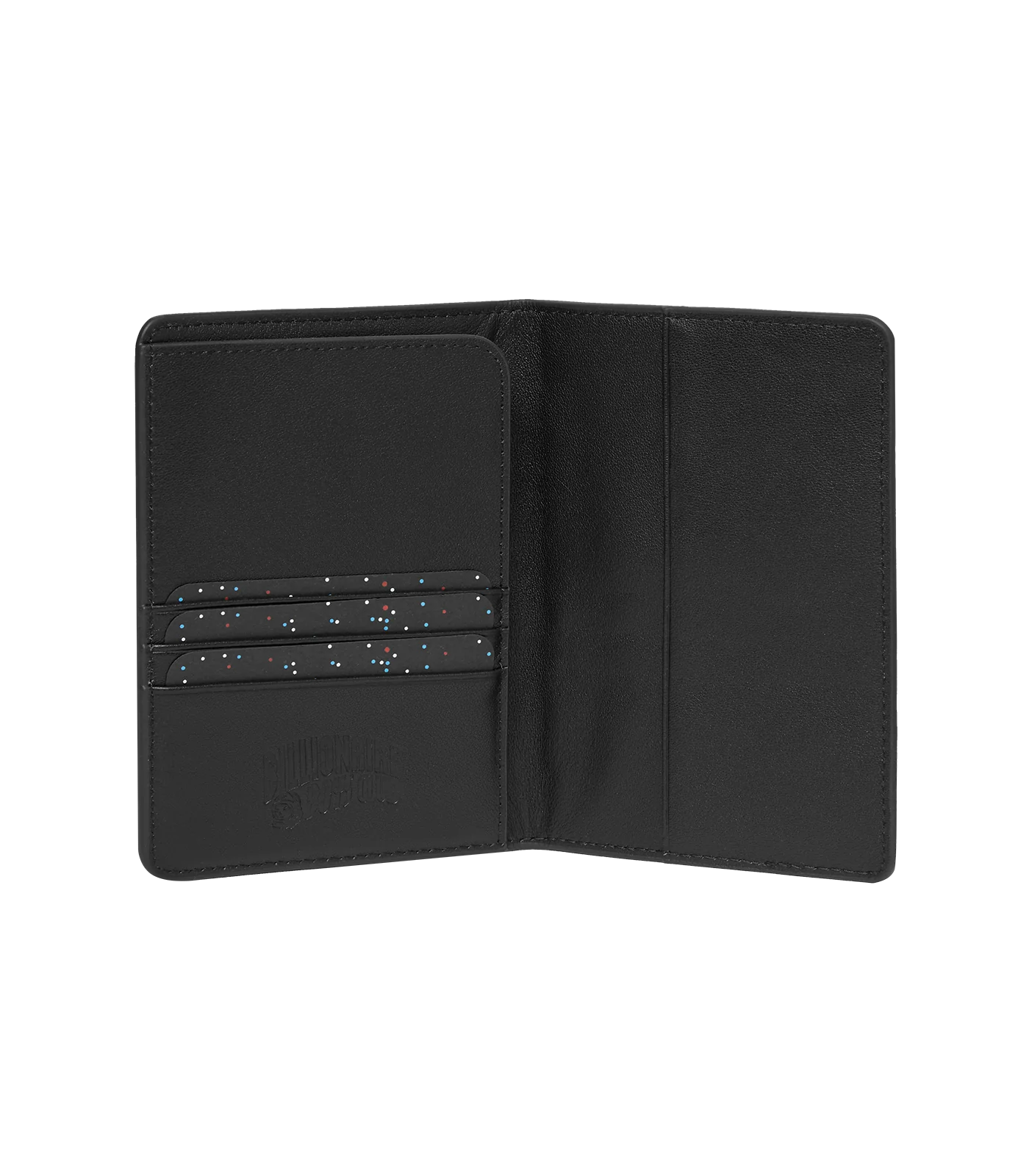 DIAMOND & DOLLARS PASSPORT HOLDER - BLACK