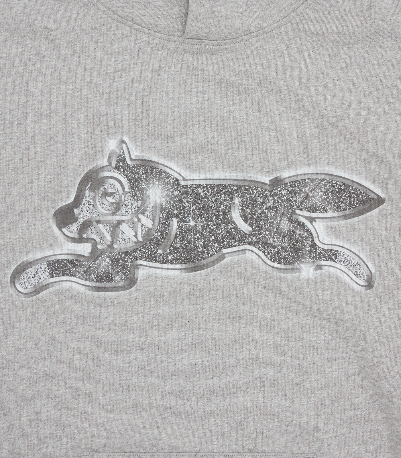 ICED OUT RUNNING DOG HOOD - HEATHER GRAY