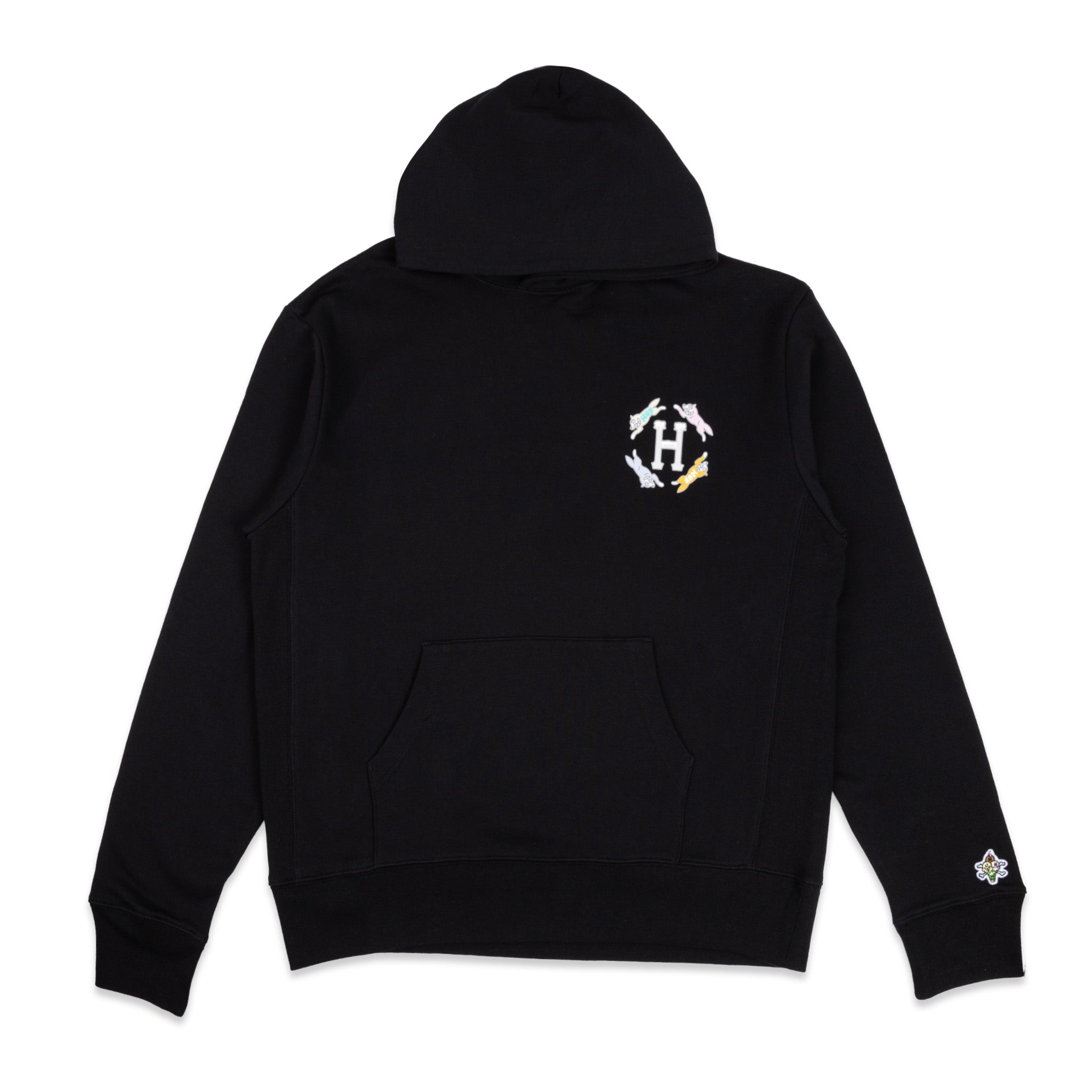ICECREAM X HUF FROSTED HOODIE - BLACK